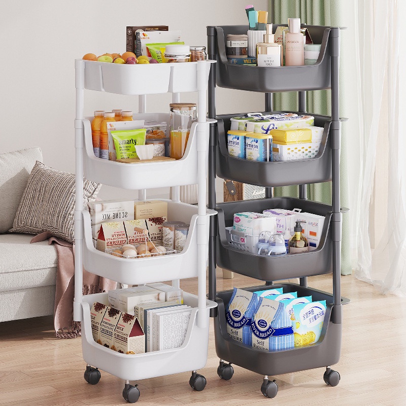 3/4 Layers Trolley Rack Storage Kitchen Organizer Cart