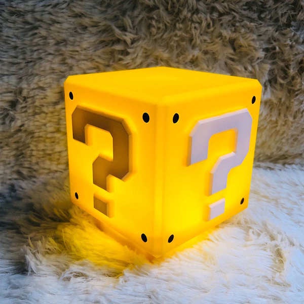 The Super Mario Bros Mystery Block Light Lamp