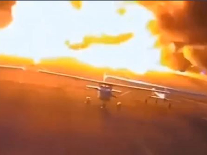 滿載防疫物資公務班機 馬尼拉機場墜毀畫面曝光