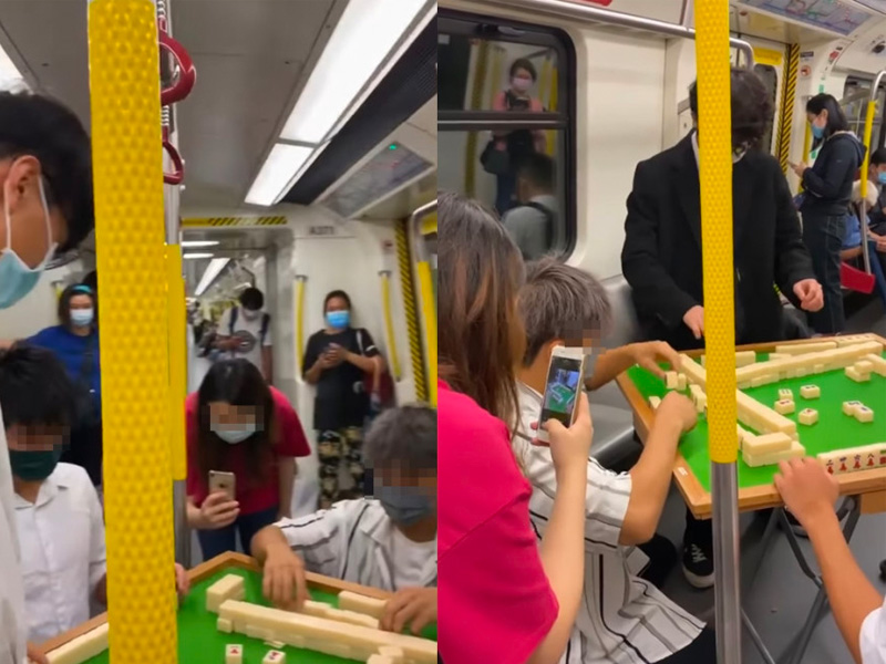 港鐵車廂變麻雀館 港鐵車廂變麻雀館