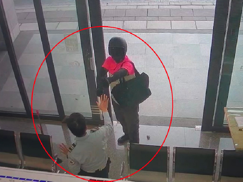 Foodpanda 外賣大盜 搶刧銀行畫面曝光