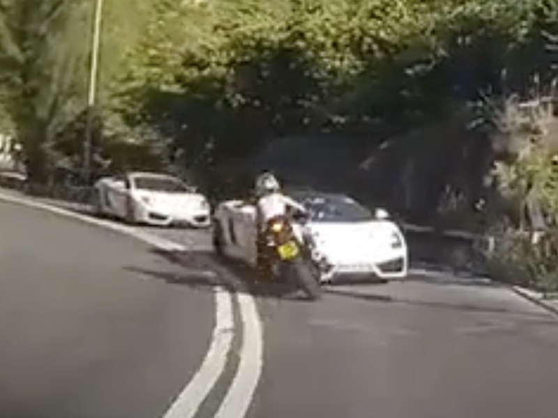 石澳女電單車越線 撼林寶撞到飛起 #影片