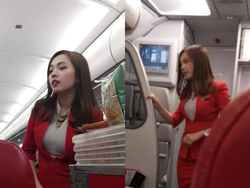 被稱世上最美空姐 亞航空姐偷拍照網上走紅