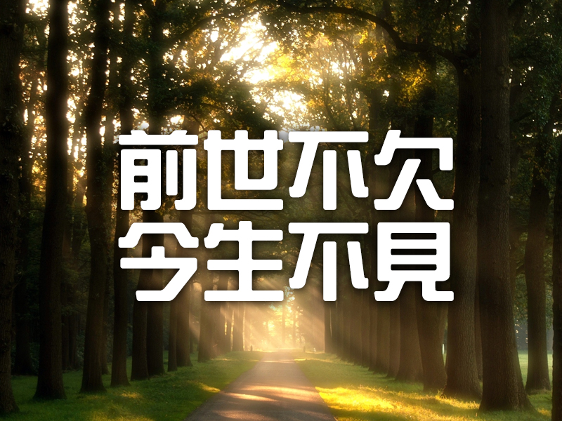 前世不欠、今生不見 前世不欠、今生不見