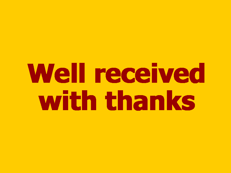 Email 不要再用「Well received with thanks」