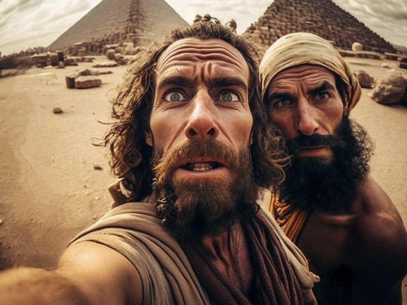 聖經 (出埃及記) 時的自拍