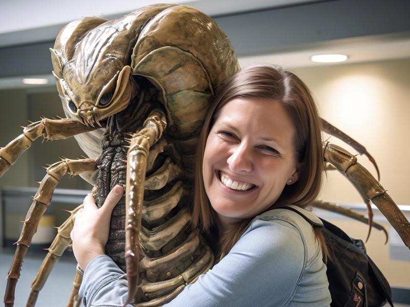 與異形擁抱合照 與異形擁抱合照