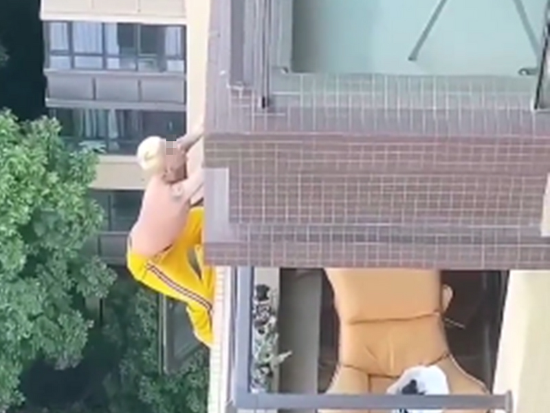 偷吃女主播！國企老總兒躲捉姦，攀外牆墜樓片瘋傳