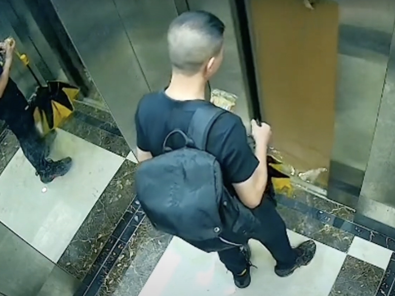 男子乘電梯下一樓，電梯門打開后被驚呆