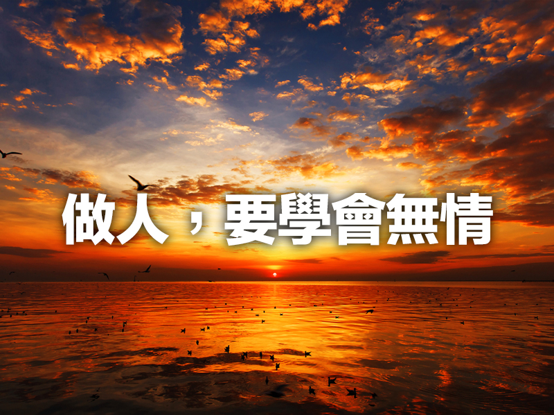做人，要學會無情