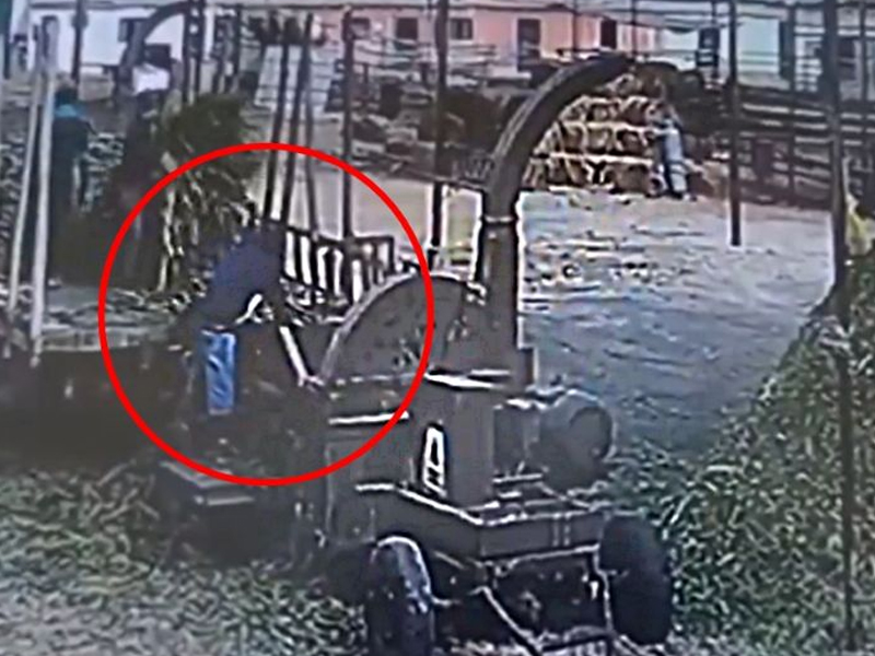 工人捲進切碎機事故,場面慘不忍睹 工人捲進切碎機事故,場面慘不忍睹