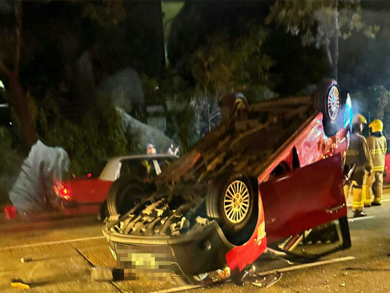 又有交通意外：九龍塘聯合道兩的士相撞