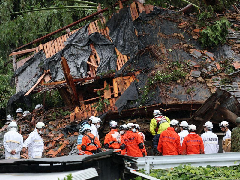 日本超強颱風,引發山泥傾瀉活埋五人 日本超強颱風,引發山泥傾瀉活埋五人