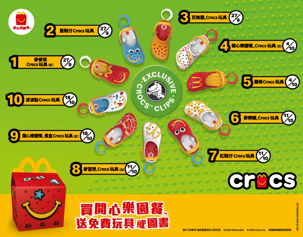 Crocs 鎖匙扣終於來港！麥當勞聯名限定款，限量搶購中！