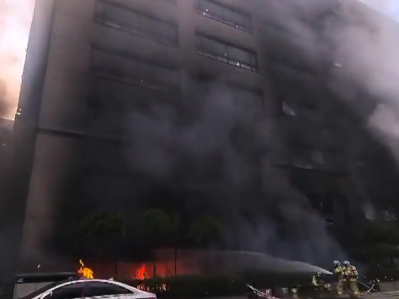 韓國城南市突發火警，多人被困