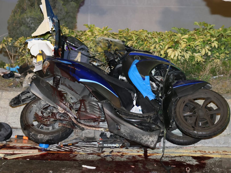 將軍澳奪命車禍︱鐵騎士被夾頭不治