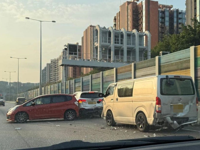 吐露港嚴重車禍 6 車相撞