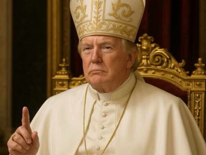 特朗普扮教宗，網民怒轟褻瀆